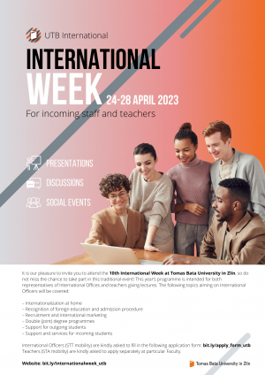 10th International Week at Tomas Bata University in Zlín