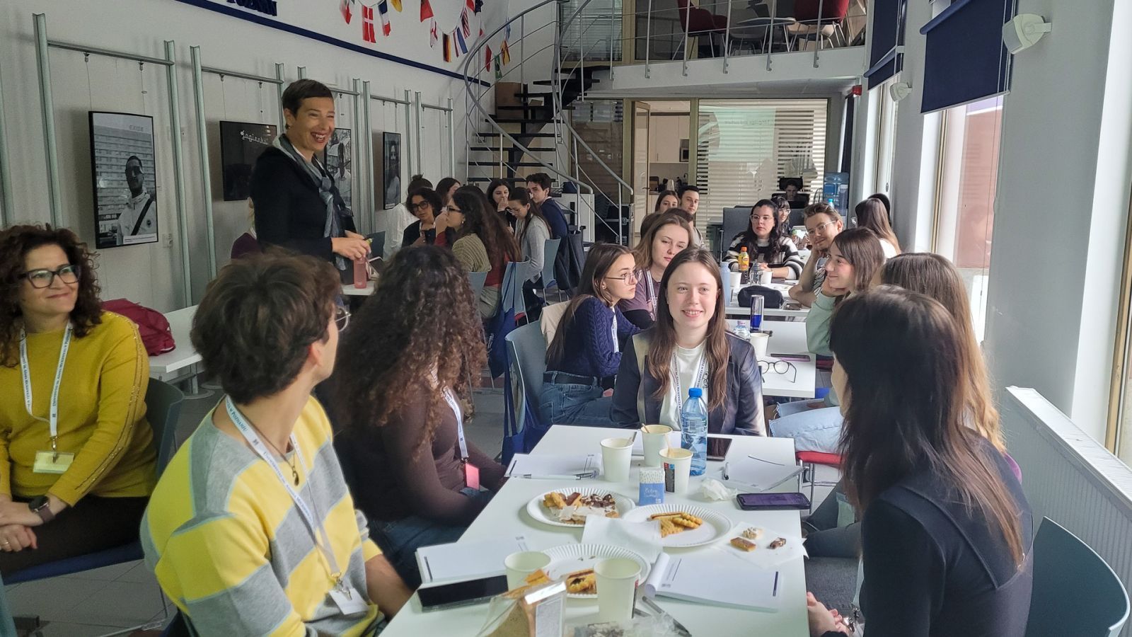Group photo of students from the Erasmus+ Blended Intensive Programme at the Faculty of English Studies, Adam Mickiewicz University, during 