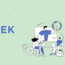 Promotional banner for Open Staff Week 2026, held 02–06 February. The left side features large blue text on a pale green background. In the center, an illustration shows three people collaborating around a desk with charts, gears, and a lightbulb symbolizing ideas and teamwork. On the right, event theme: EU Projects in Higher Education: Funding Opportunities and Management, hosted by Polytechnic University of Leiria, Portugal.