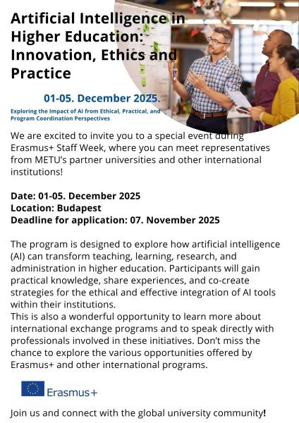 Promotional flyer for the Erasmus+ Staff Week event titled