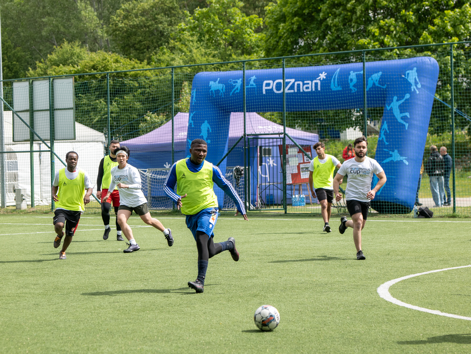 A football match during the Euroasmus and Friends Cup Tournament