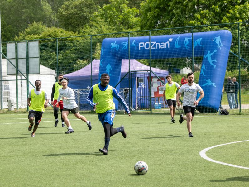 A football match during the Euroasmus and Friends Cup Tournament