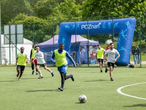 A football match during the Euroasmus and Friends Cup Tournament