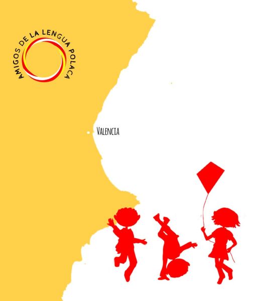 Illustration of Spain’s eastern coast with Valencia marked; the left side is shaded yellow and features the logo of 